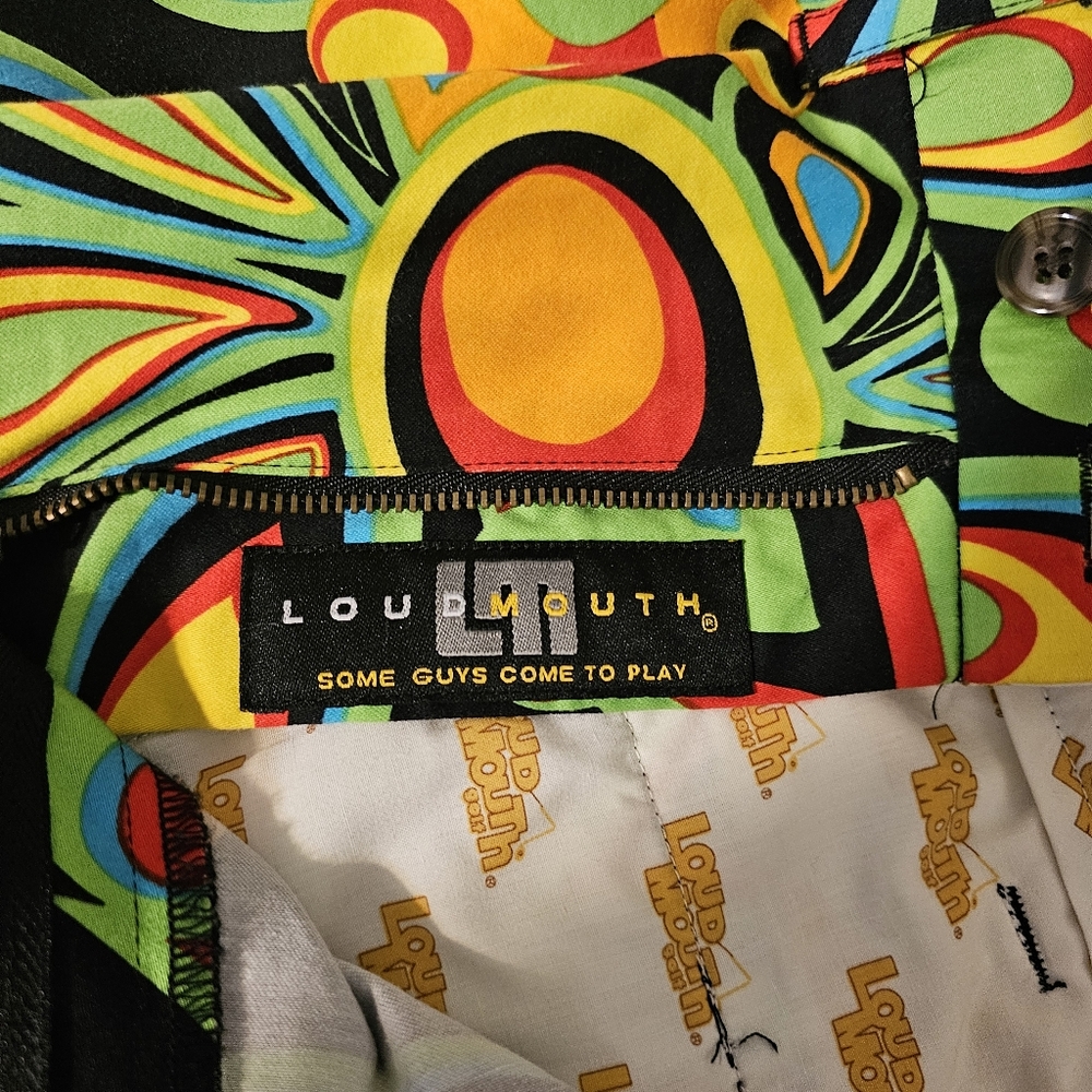 Loudmouth HERITAGE SHORT - SHAGADELIC BLACK Mens Sz 32 - Picture 7 of 7